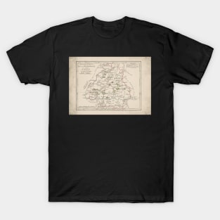 Old Map - Vintage - Dordogne Department T-Shirt